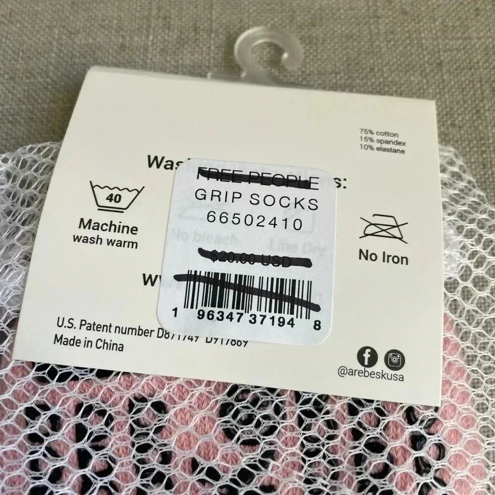 NWT Free People x Arebesk Muse Open Toe Grip Socks Size Medium